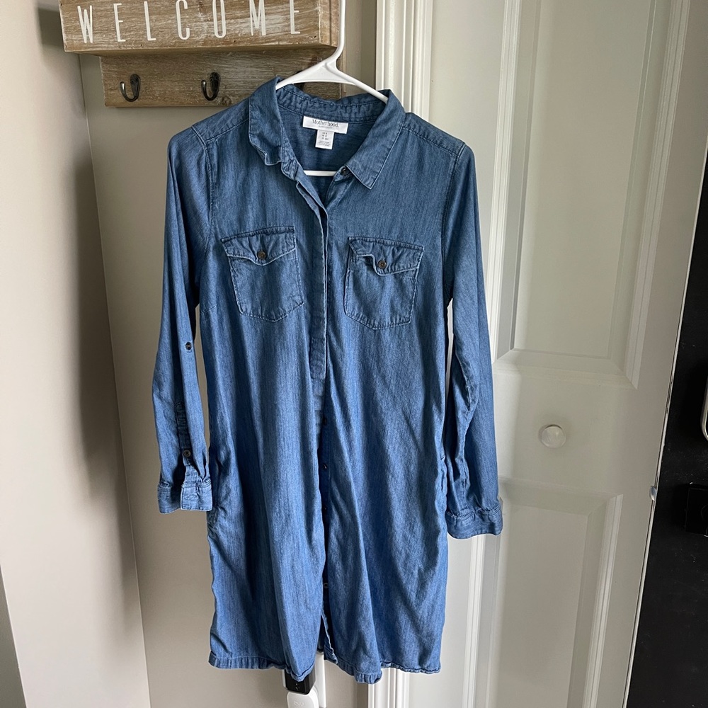 Motherhood Maternity Denim Dress